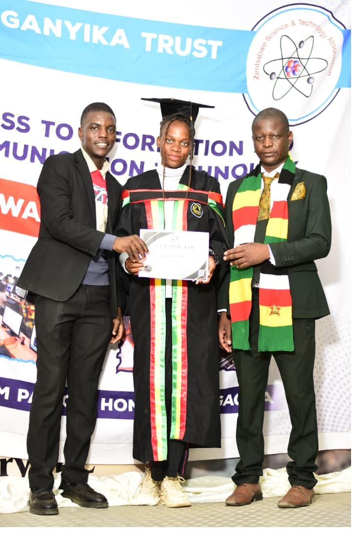 Graduate receiving a certificate