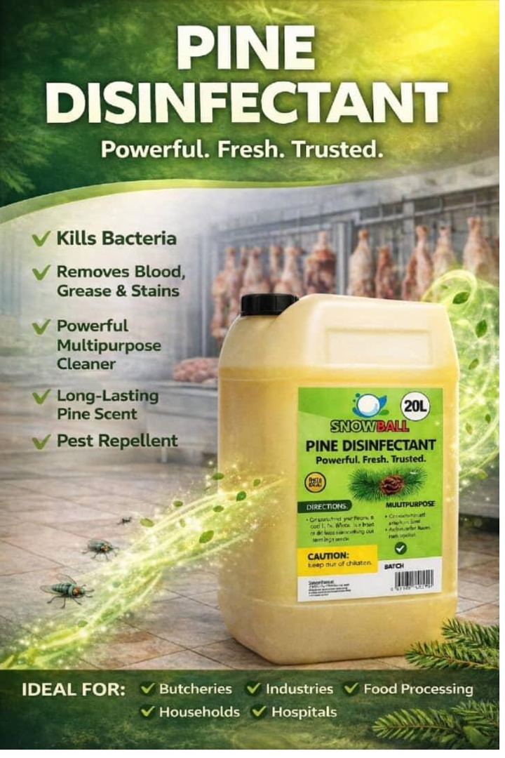 Snowball Pine Disinfectant 20L promotional poster